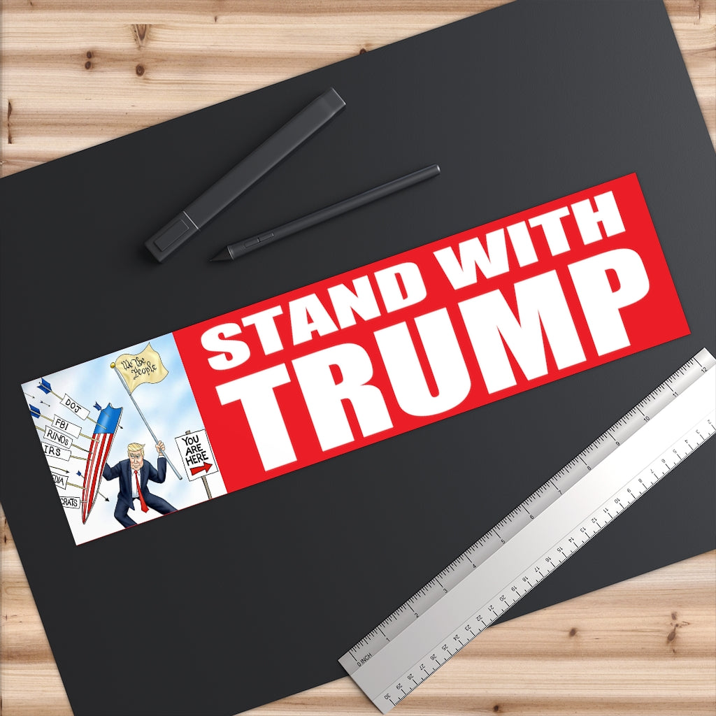 Stand With Trump Bumper Sticker - ALG Merch Store