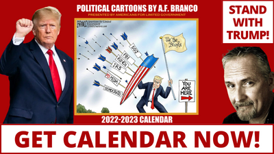 2023 Political Cartoons Calendar by A.F. Branco (Sept. 2022- Dec. 2023) - ALG Merch Store